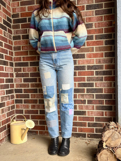 Patched Bum Route 66 Jeans