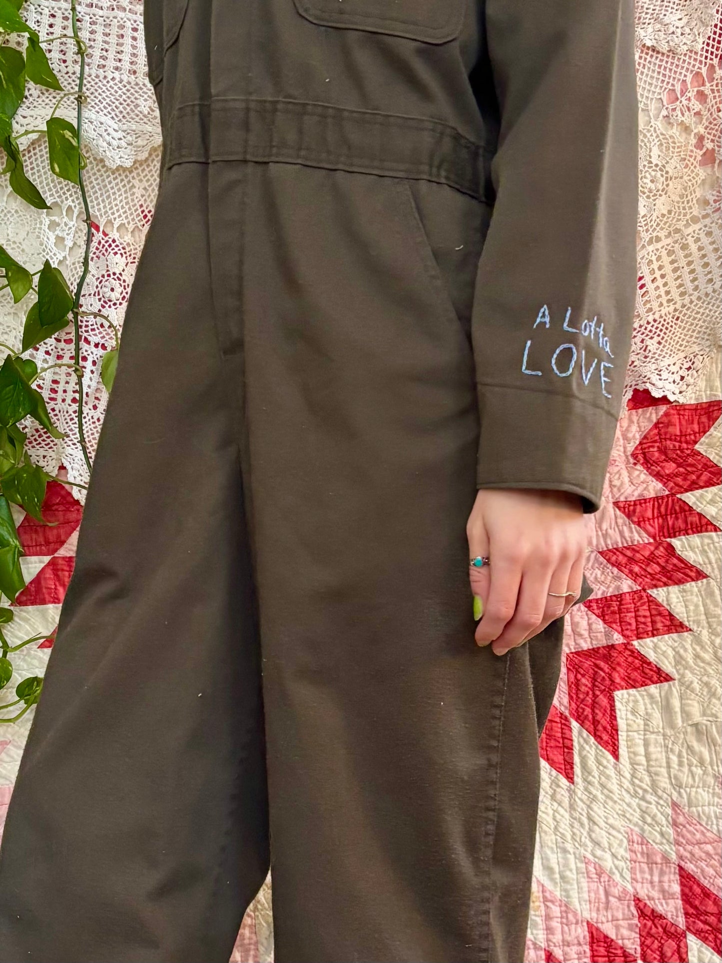 Lotta Love Appliqué Big Ben Coveralls