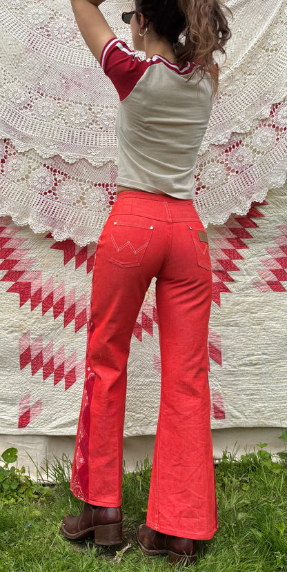 Red Wrangler Diamond Jeans