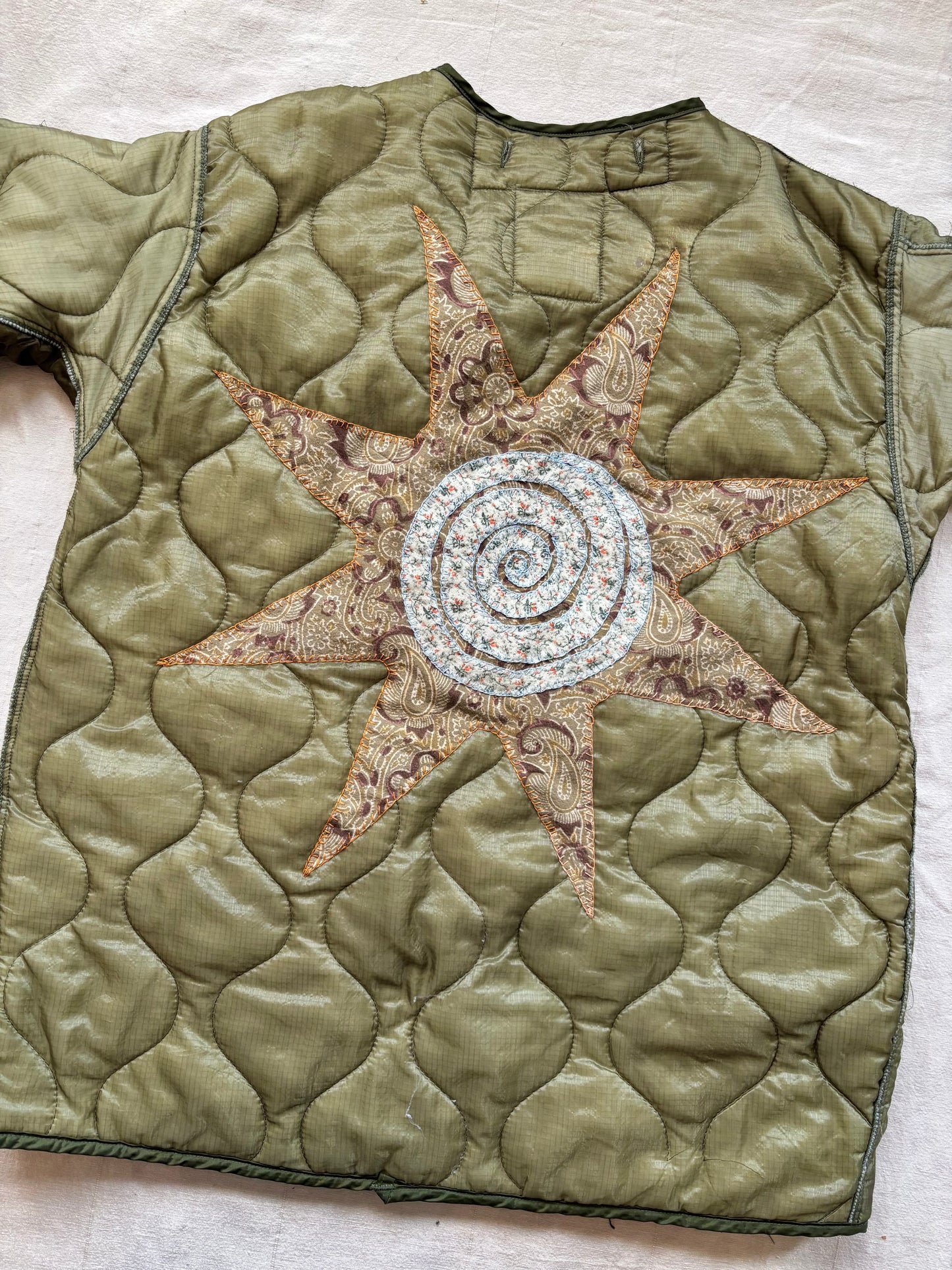 Appliqué Army Jacket Liner