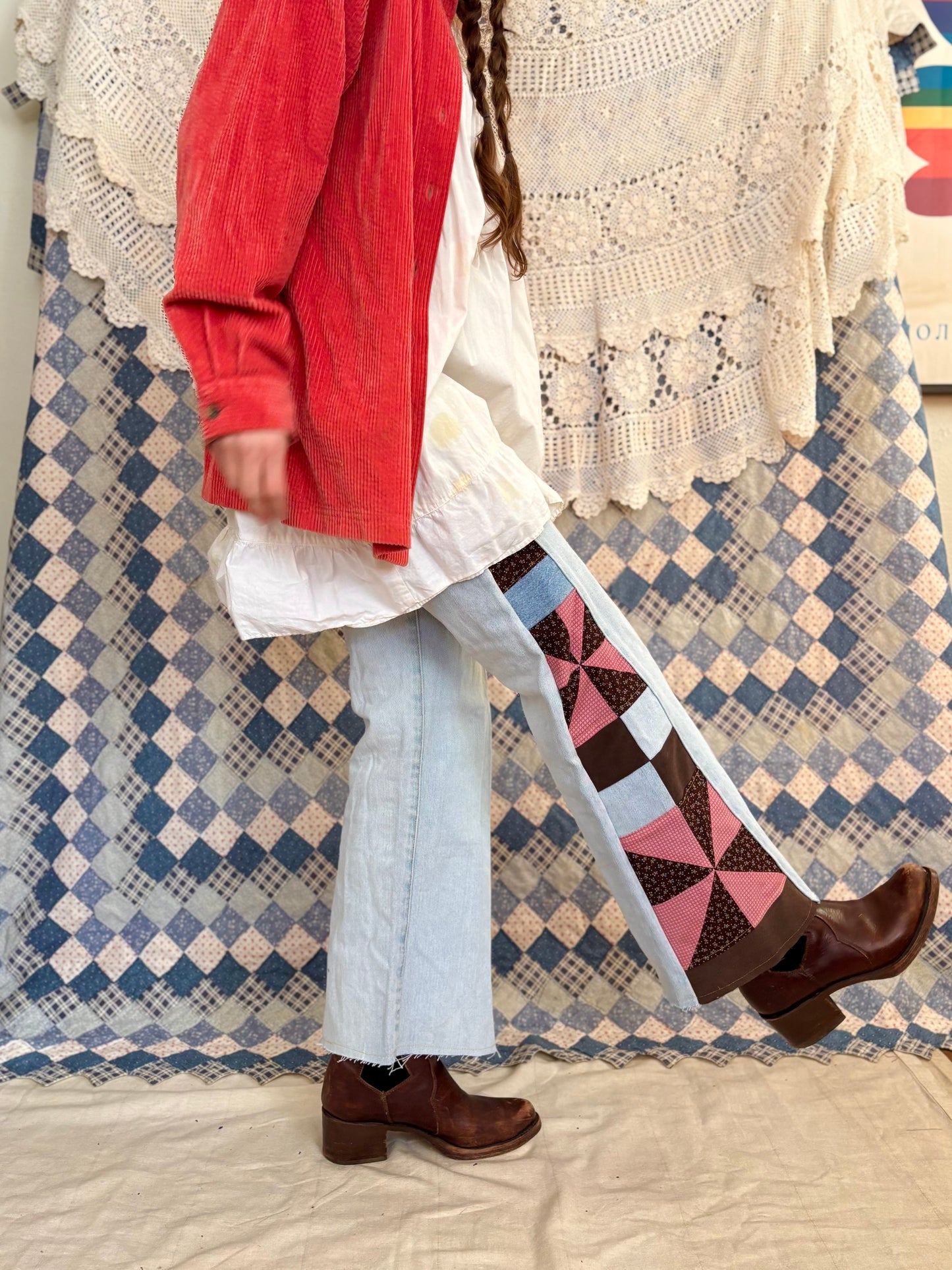 Rose & Cocoa Pinwheel Guess Jeans