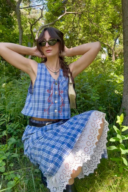 Embellished Cotton Two-Piece Set
