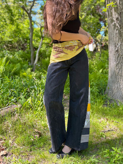 🐝  Black & Yellow Pinwheel Jeans