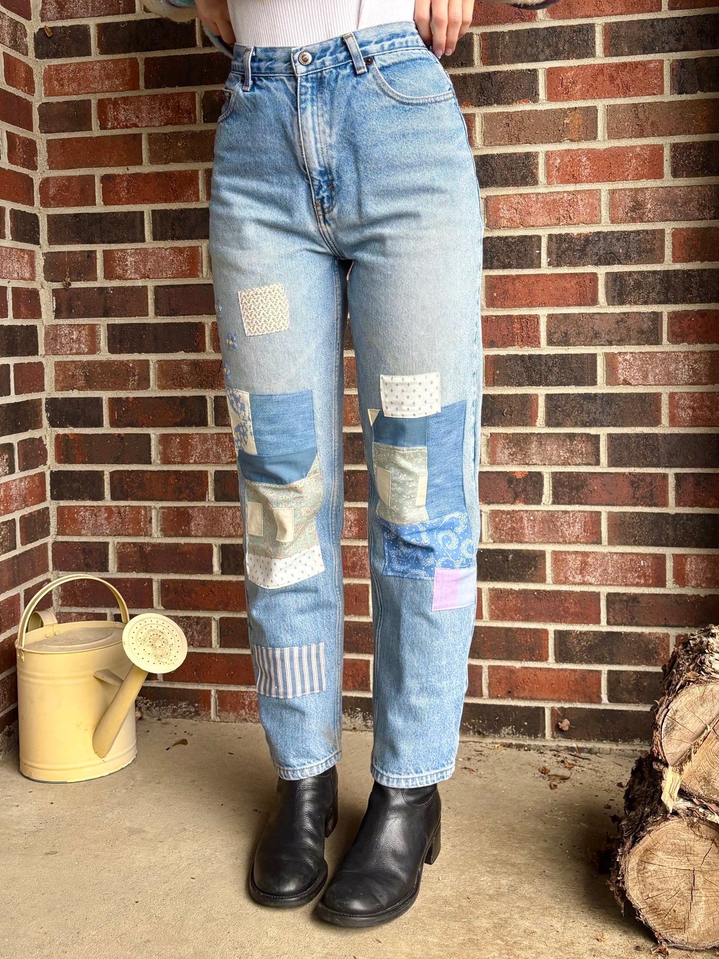 Patched Bum Route 66 Jeans