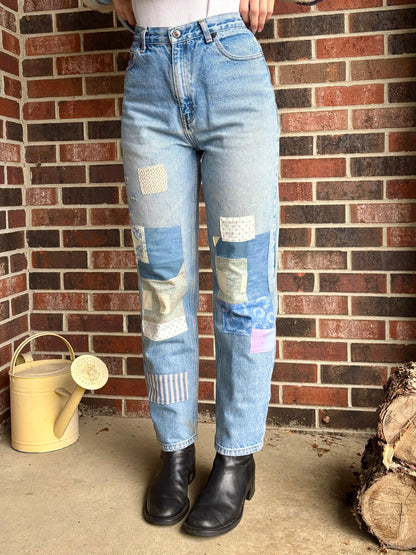 Patched Bum Route 66 Jeans
