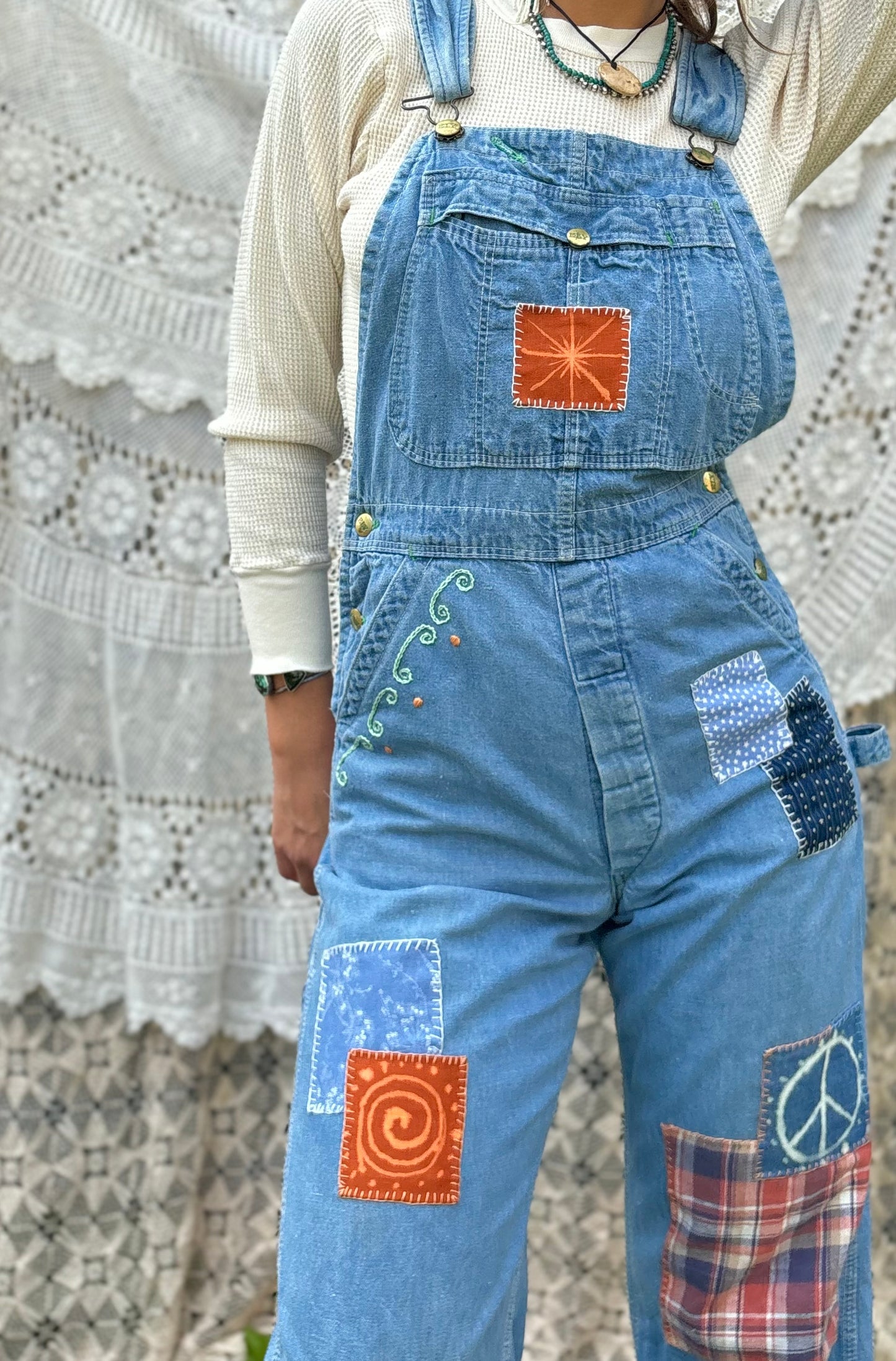 Embroidered & Patched Ely Overalls