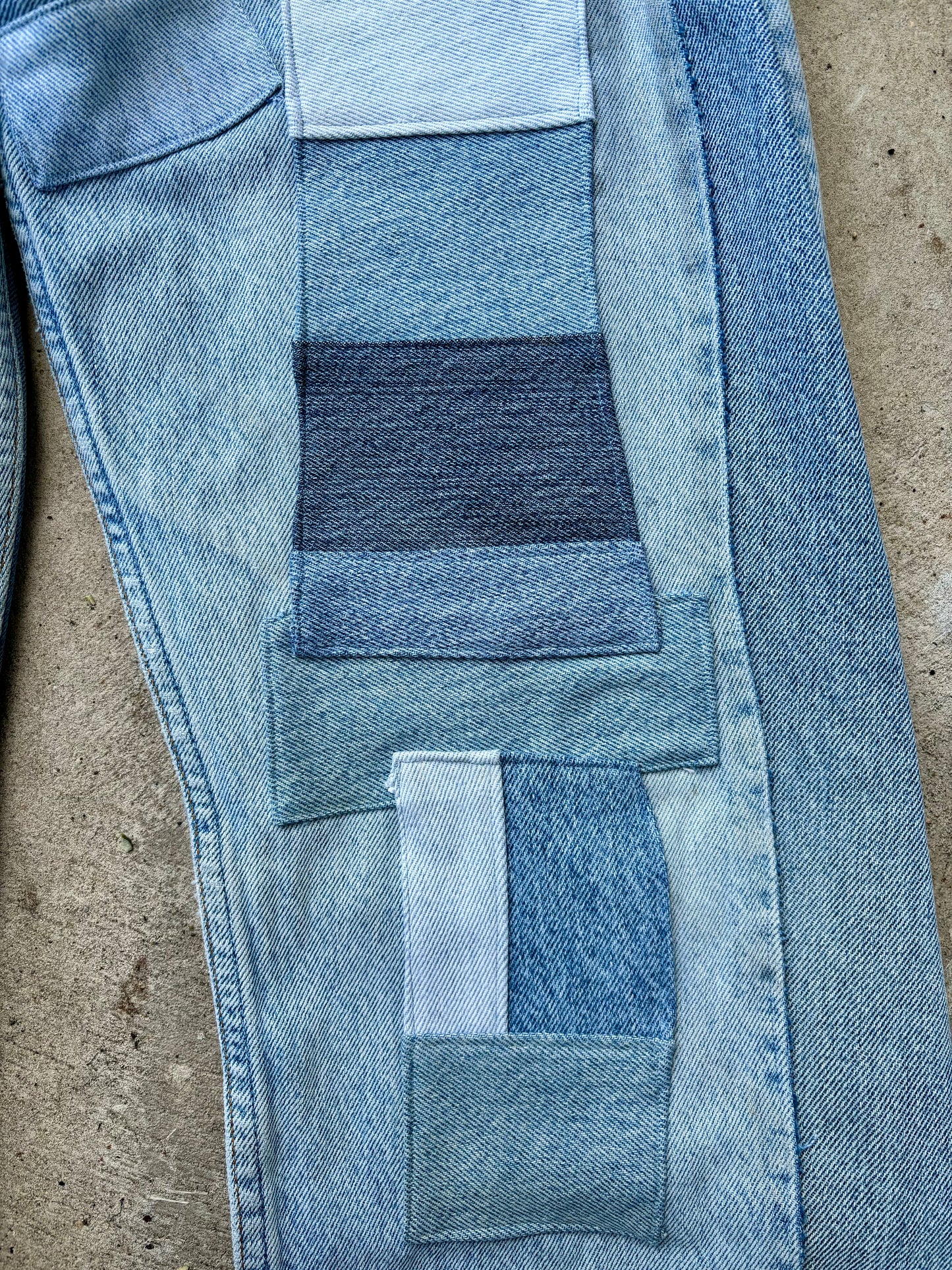 Fully Patched Levi's 501s